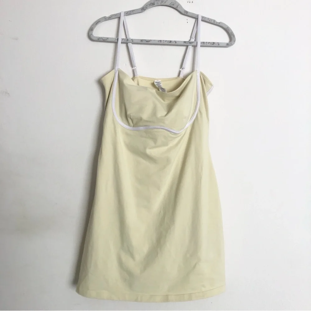 Alo Yoga Airbrush Streamlined Dress Lemon Ice/White   L - Picture 5 of 14